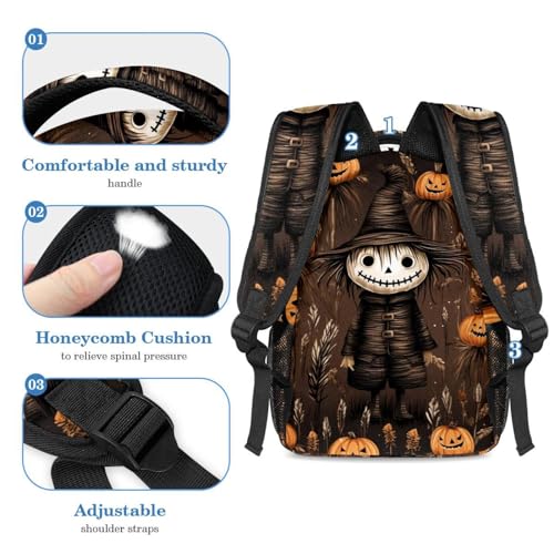 Sac à dos et trousse Halloween multicolore pour écolier