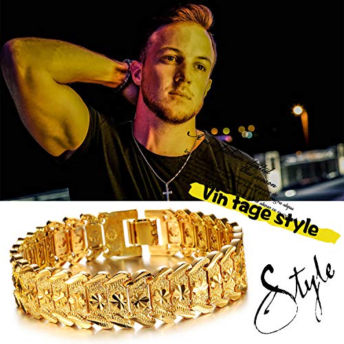 Cupimatch Mens Gold Bracelet Gothic Dragon Pendant Necklace Chain, Stainless Steel Charm Necklace 24 inch, for Halloween3