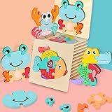 ❤️ 【Grandes Juguetes De Aprendizaje Para Niños Pequeños】 - El rompecabezas de madera es el gran regalo para 1 2 3 4 años de edad, muchachos y niñas. Estamos dedicados a desarrollar juguetes educativos que ayudarán a ayudar a su hijo en todas las áreas de desarrollo. Estos rompecabezas de madera son muy grandes para el aprendizaje cognitivo. Puede ayudar con tantas habilidades, incluyendo la coordinación de las manos, las habilidades matemáticas tempranas, la resolución de problemas.