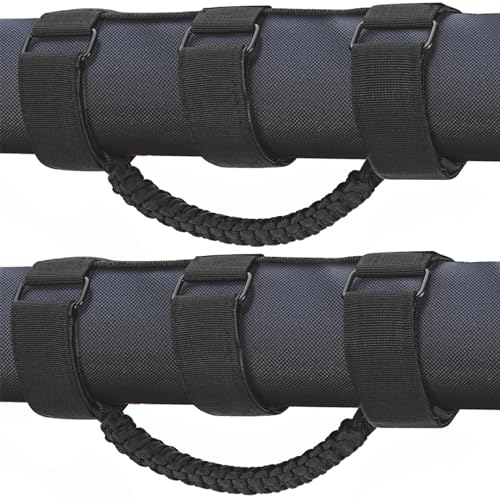 Image of moveland 2 Pack Roll Bar Grab Handles for Jeep Wrangler TJ YJ JK 1955-2023