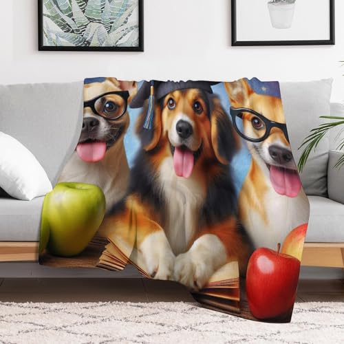 Couverture flannel chien 180x200cm douce et chaude lavable en machine - 3