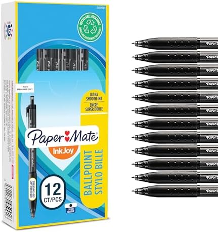 Penna A Sfera Papermate Inkjoy 100 Cap - Nero, Punta 1.0 Mm, Scatola Da 100 Pezzi - Foto 10