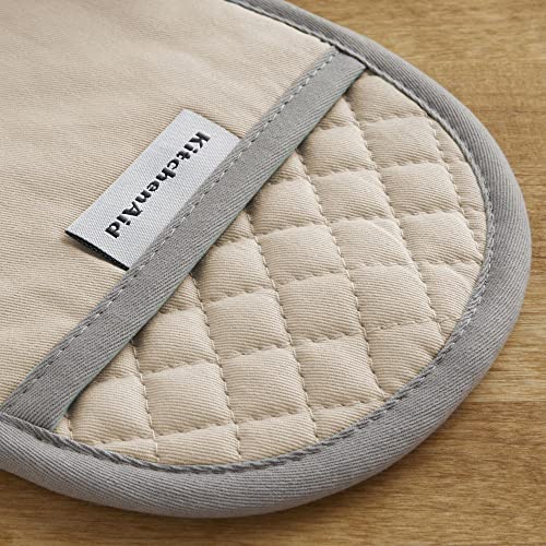 Image of KitchenAid Asteroid Pot Holder 2-Pack Set, Milkshake Tan, 6.5 inchx10 inch