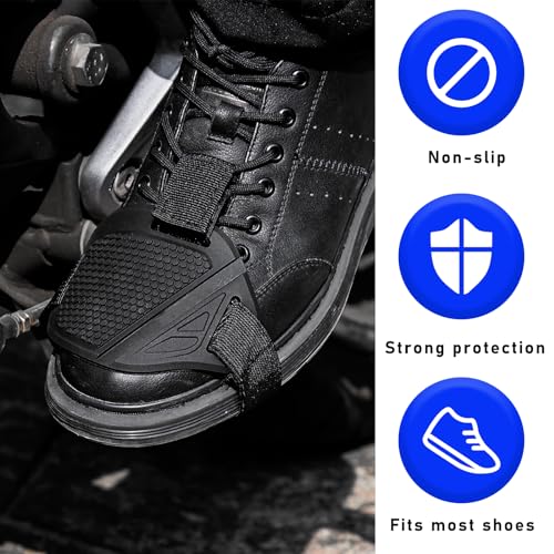 Sylvil 2 peças de almofada de câmbio para motocicleta, antiderrapante, capa de proteção para botas d