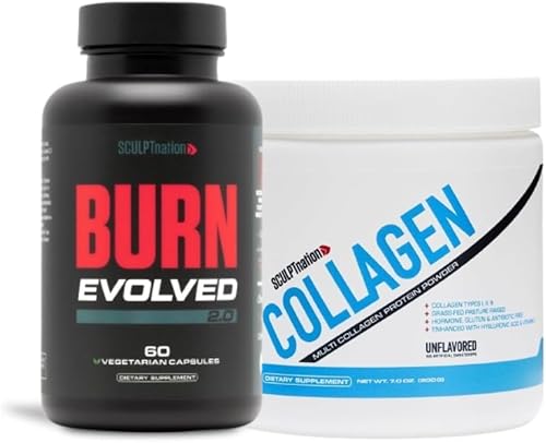 Sculpt Nation by V Shred Burn Evolved 2.0 y paquete de polvo de péptidos de colágeno