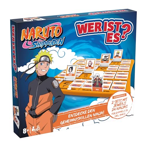 Winning Moves Wer ist es? Naruto Edition - Wer ist es Spiel Naruto Brettspiel für Kinder - Fanartikel - Gesellschaftsspiele für Familien - 2 Spieler ab 8+ Jahren - Deutsch