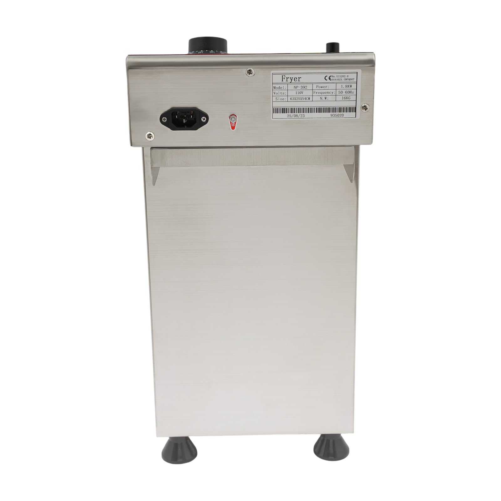Professionelle Edelstahl-Fritteuse 3000W, mit Ablasshahn, 12-Haken-Racks, Deckel & Überhitzungsschutz, regelbare Temperatur 30-200°C, 25L Große Fritteuse für Gastronomie & Haushaltsgebrauch