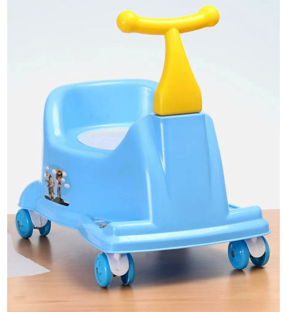 BUYAGAIN Plastic Scooter Style Baby Potty Seat with wheels Removable Tray||Pot||Chair||Potty Toilet Trainer Seat for Toddler Boys Girls (colour may vary)-image-19