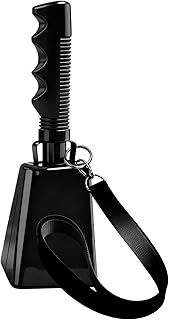 10IN Cow Bells with Wrist Strap –Large Cheering Cowbells for Sporting Events Solid Metal Noise Makers Hand Bell Chimes for Football Games, School Parties, Graduations, Percussion Musical Instruments
