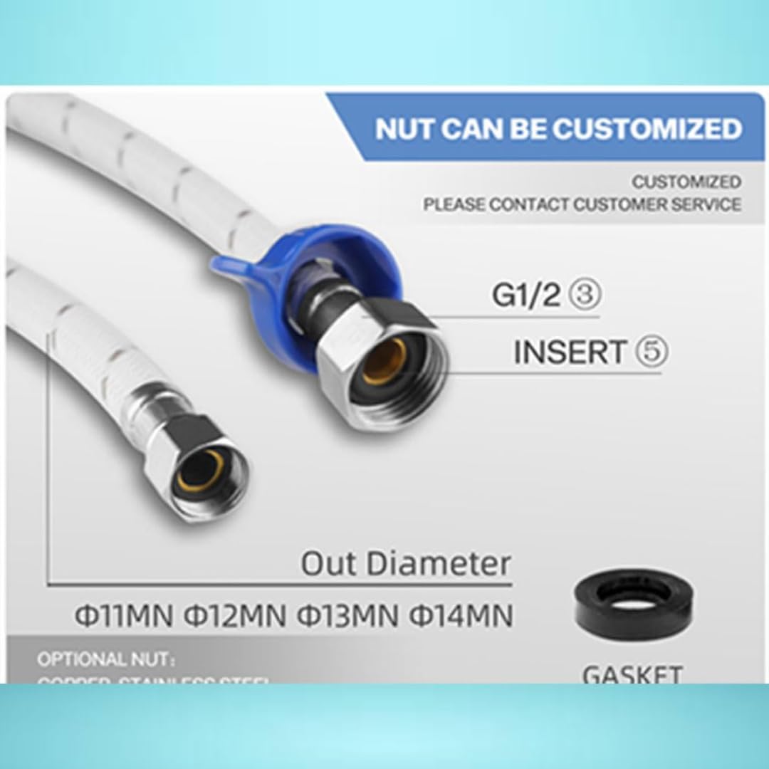 COSSIMO 18" Inches Heavy Duty PVC Connection Pipe Suitable For Geysers, Countertop Faucets/Water Taps (Pack of 2), White (18"INCH) 2