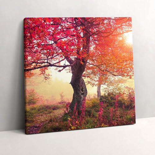 Image sur toile arbres d'automne Wallfluent pour salon chaleureux