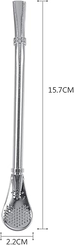 Miniatura 2 de Pajitas de acero inoxidable Yerba Mate, con filtro de bombilla, con cuchara de filtro