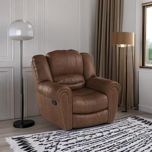 Leather Recliner Chair for Living Room with Comfortable Arms and Back