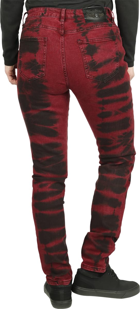 Rock Rebel by EMP Damen rote Hose im Batik-Look