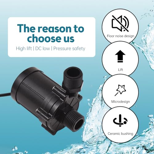 Pompe à eau 12v HUIOP submersible DC mini immersion 700L/H - 3