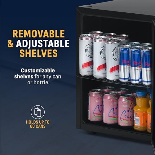 NewAir 60 Can Beverage Refrigerator Black thumbnail 6