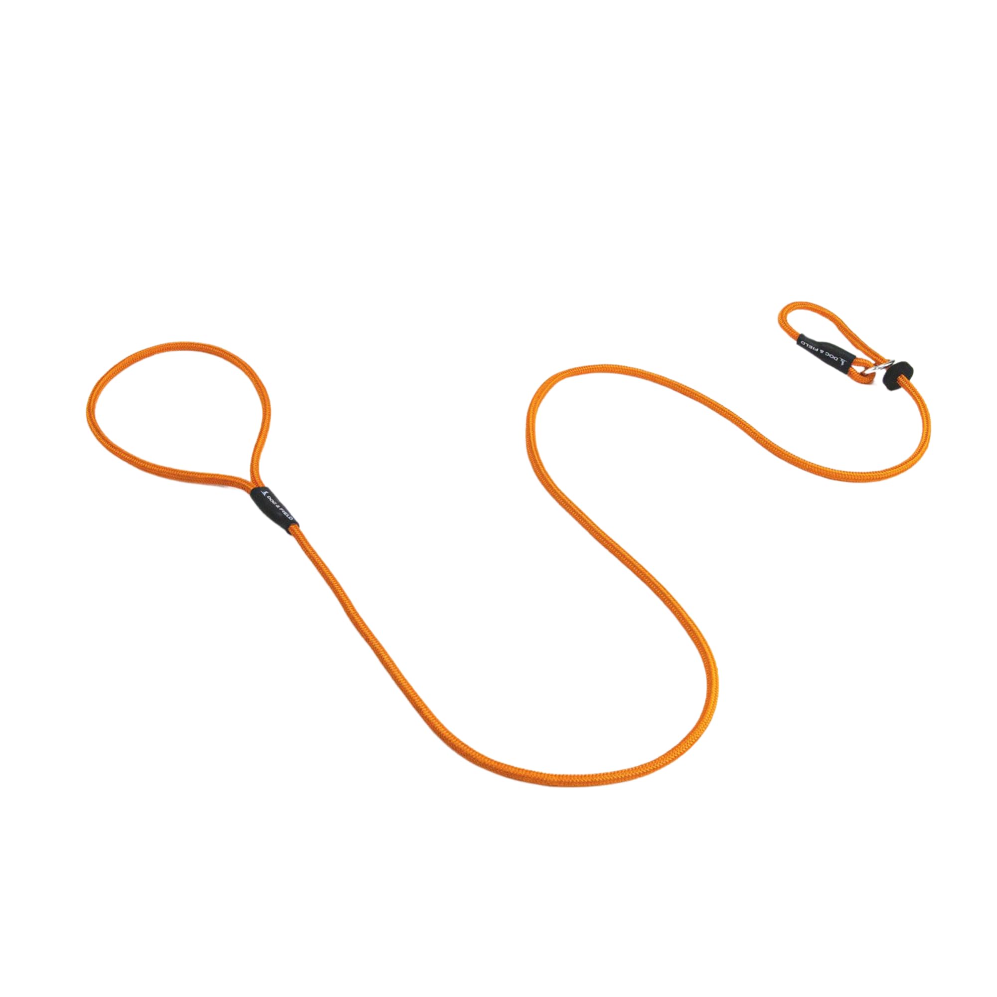 Dog & Field Signature - Correa Deslizante para Perros, Naranja, 1,25 m, Ligera, con tapón de Goma Deslizante para Entrenamiento, no Necesita Collar ni arnés (Naranja)
