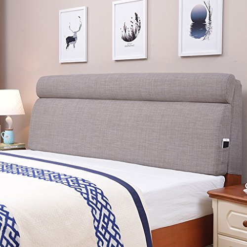 XUANLAN Cotton and Linen Moisture-proof Breathable Backrest Headrest，Protect Waist Neck, Bedside Sleeping Pillow (Color : E, Size : 180 * 60cm)