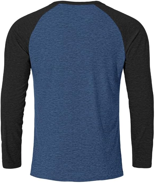 Men's Long Sleeve Shirts T Shirt Cotton Shirt Crewneck Shirts - Image 5