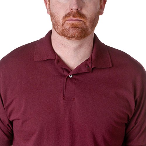 Polo Hanes para Hombre color Maroon talla Large miniatura 5