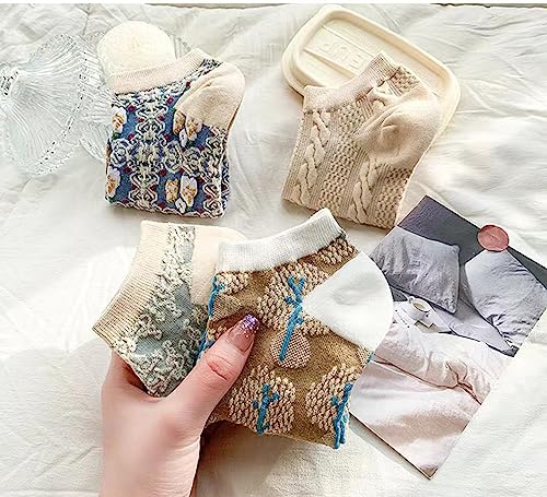 Image of Women's Ankle Socks for Casual & Sports Multicolor Odour Free Fancy Multi design Socks Pack