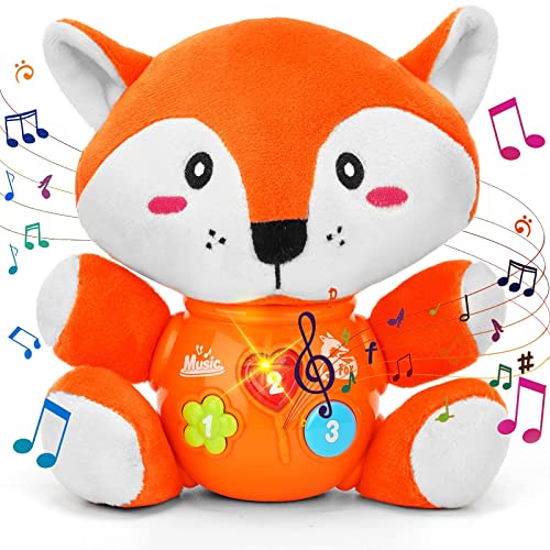 Image of daboot Musical Baby Toys, Cute Fox Newborn Toys for Toddlers Babies 0 3 6 9 12 Month, Infants Baby Toy for Girls and Boys Best Gift