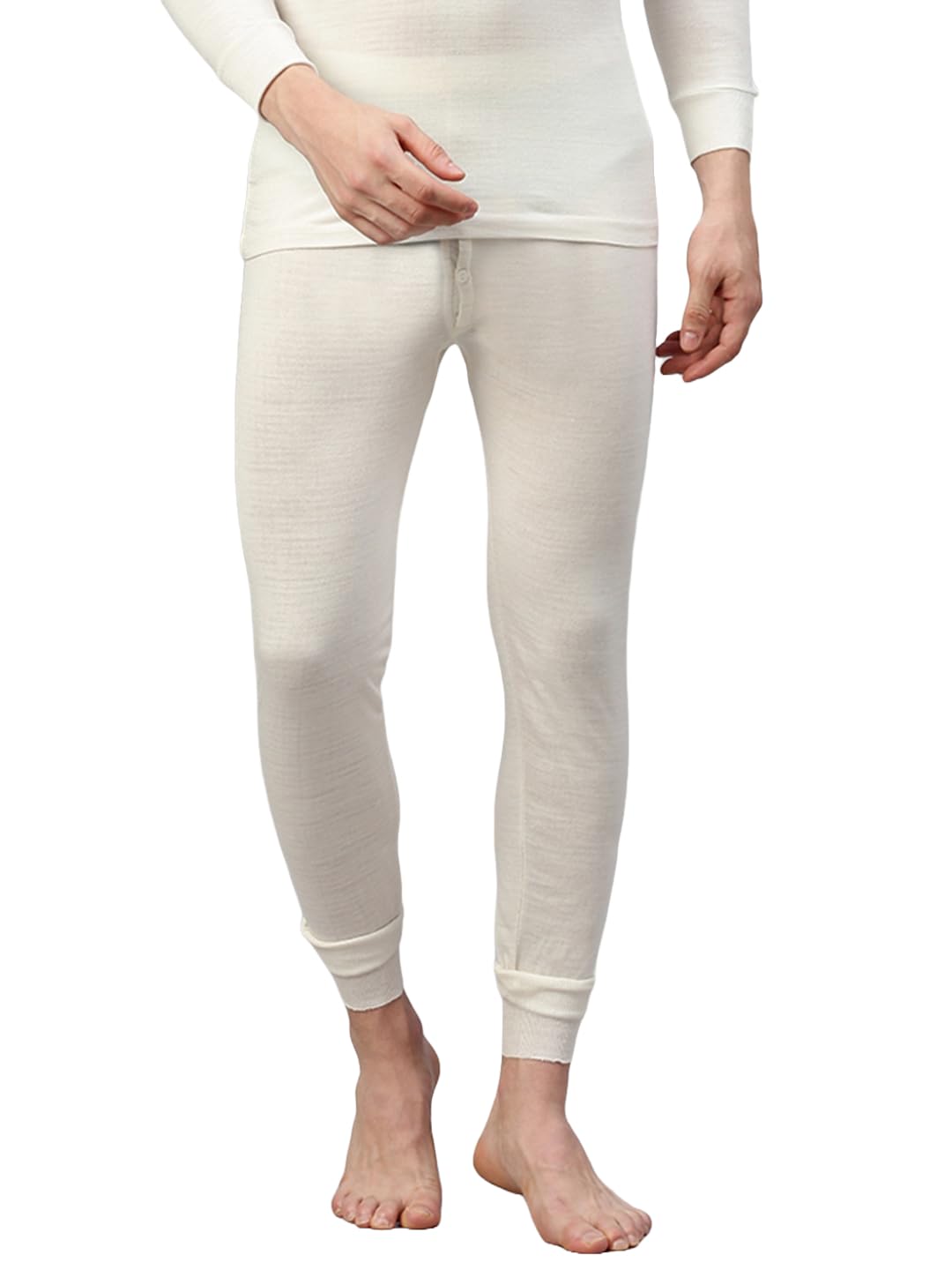 Men's 100% Australian Wool Cream Thermal Trouser | Lightweight, Soft, Cozy and Breathable | Thermal Trouser for Men