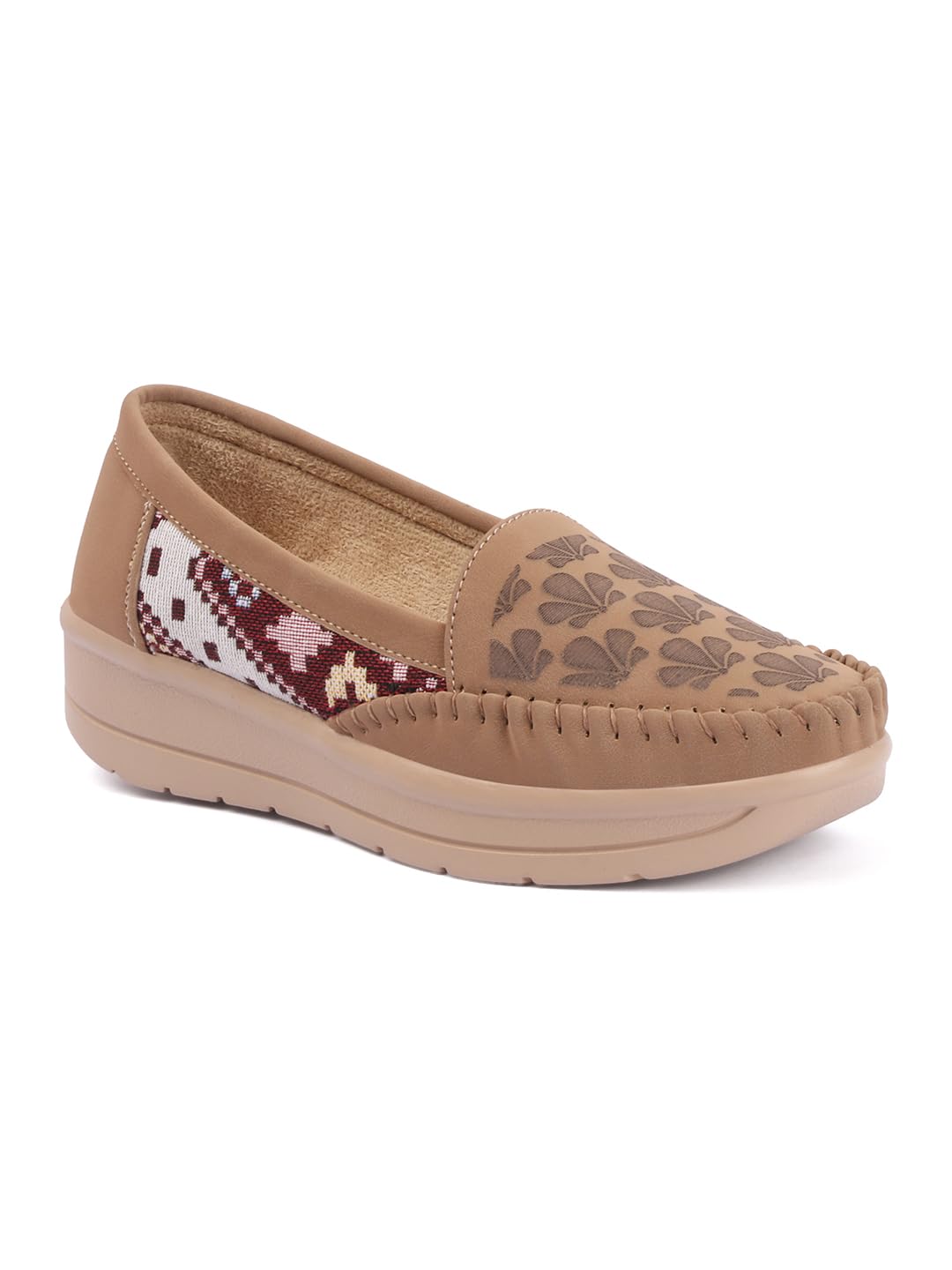 aroom Women’s Wedge Loafers with Cushioned Insole, Slip-On Comfortable Casual and Office Wear Stylish Shoes-picture-43
