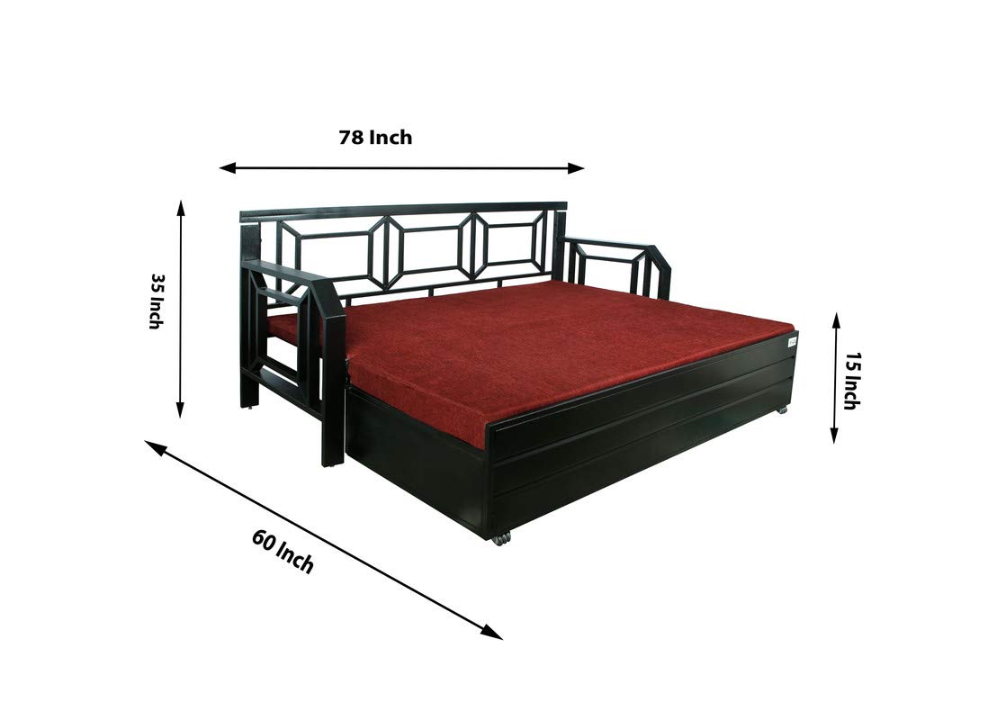 Metal Sofa Cum Bed with Hydraulic Storage Queen Size Bed Texture Finish – Colour White by A1 Star Furniture.|A1SFSC35| Metal Sofa Cum Bed with Hydraulic Storage Queen Size Bed Texture Finish – Colour White by A1 Star Furniture.|A1SFSC35|