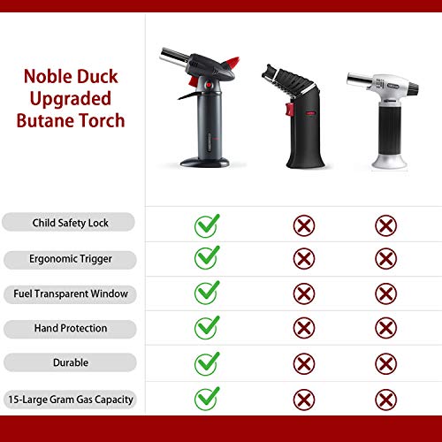 NOBLE DUCK Küchenbrenner Flambierbrenner Nachfüllbar Verstellbar Nachfüllbar Verstellbar Butangasbrenner mit… – Bild 5