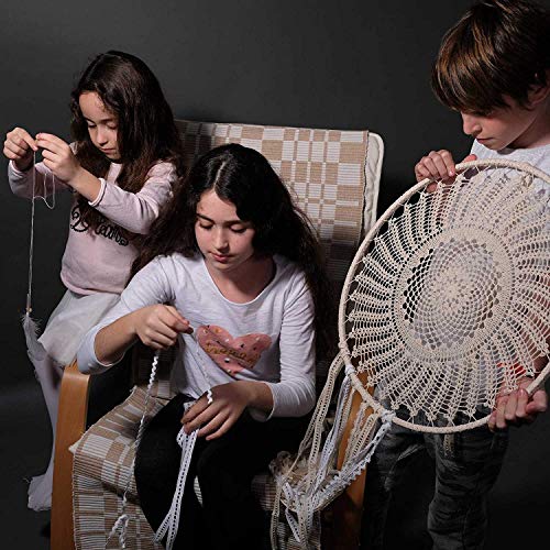 Mandala Life ART DIY LED Dream Catcher Kit 12x30 inches - Make Your Own Bohemian Wall Hanging with All-Natural Materials - Creative Activity Set Includes Premium Lace, Yarn, Feathers and Wooden Hoop - Thumbnail 5