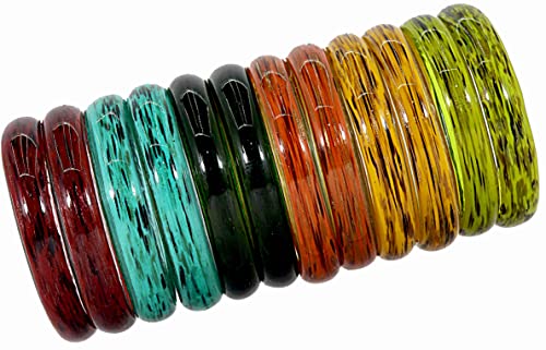 Image of NMII Beautiful Matte Finish Transparent Multicolor Glass Kada for Women & Girls on Different Occasions