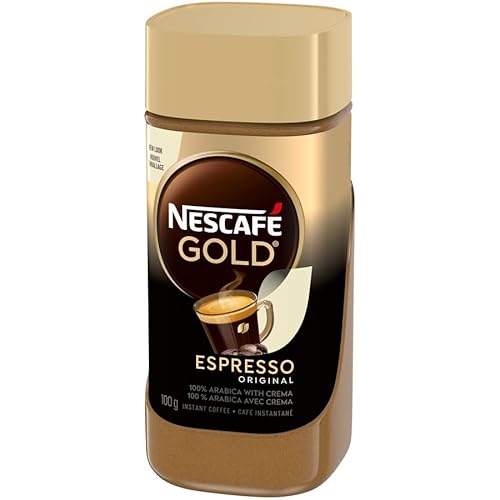 NESCAFÉ Gold Espresso Instant Coffee, 100 g Jar - Imported from Canada