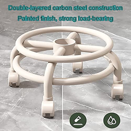 Tabouret roulant bas avec assise rotative à 360 et roues robustes - 5