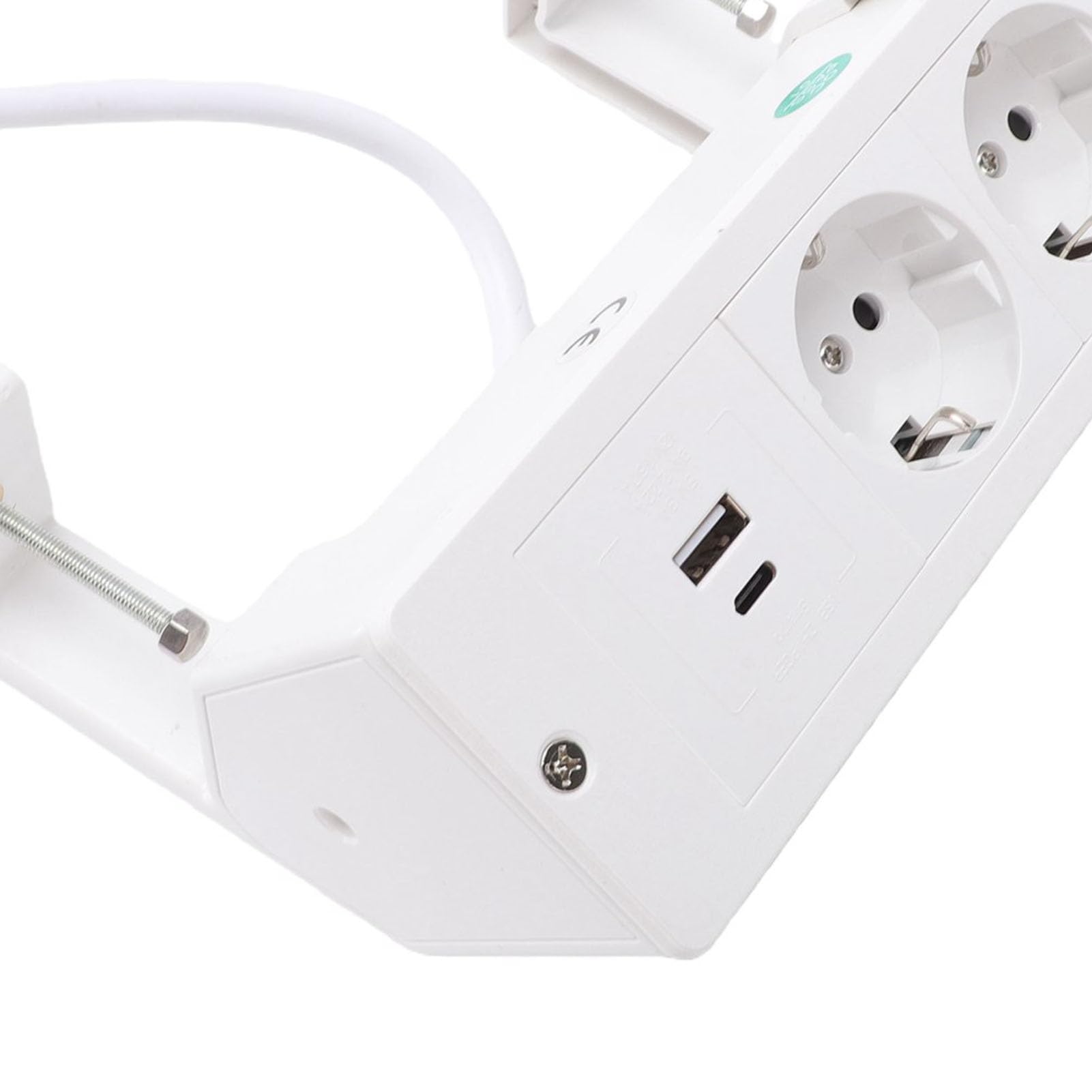 Cosiki Presa Multipla da Scrivania, Design a Morsetto, 16A, per Ufficio