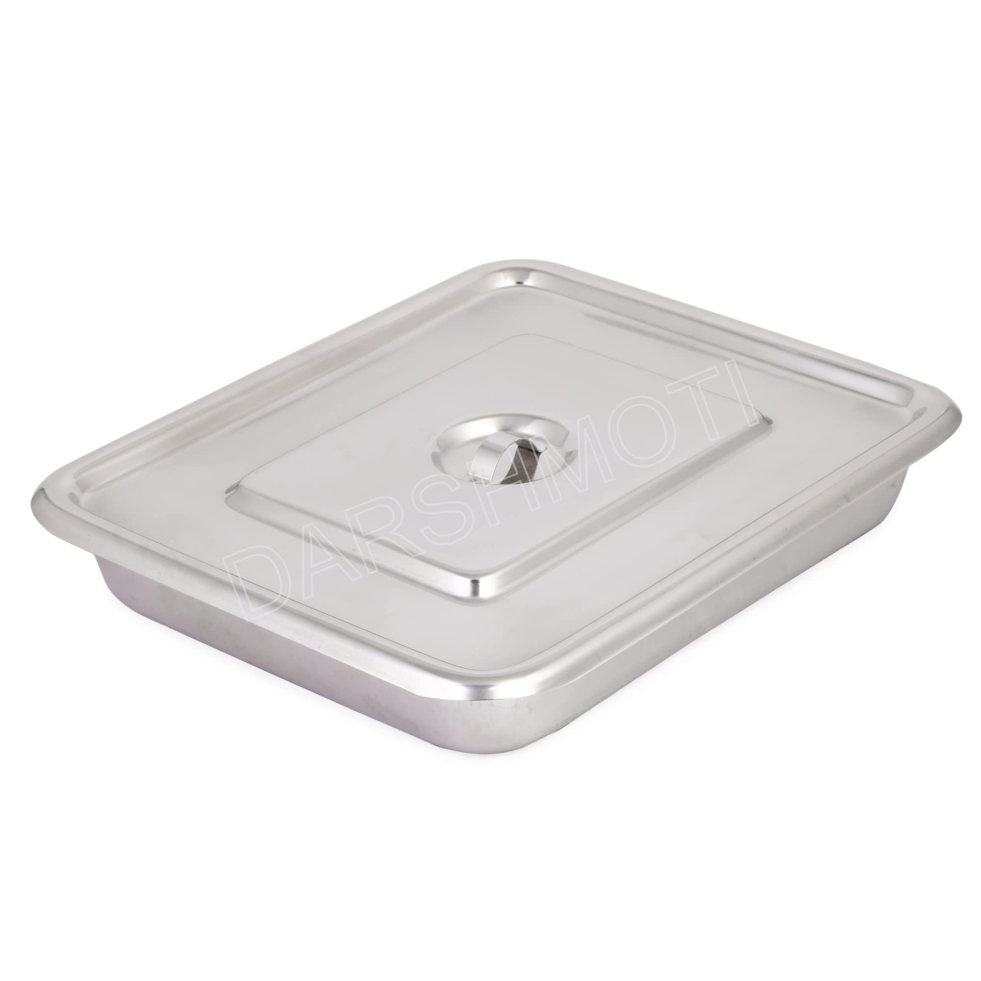 DARSHMOTI® Stainless Steel Instrument Tray (10x8 inches) Pack of 1 with Flat Cover and Lid Handles, Reusable and Autoclavable making them ideal for Hospitals, Lab & Surgical Centres, Pack of 1 (B09LCRDVHF) Amazon Price History, Amazon Price Tracker