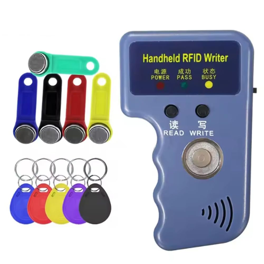 Frewurwer RW1990 I-Button Reader Copier Kit RFID Duplicator Handheld 125KHz T5577 EM4305 CET5200 TM Keychain Chip Cards RW1990 TM