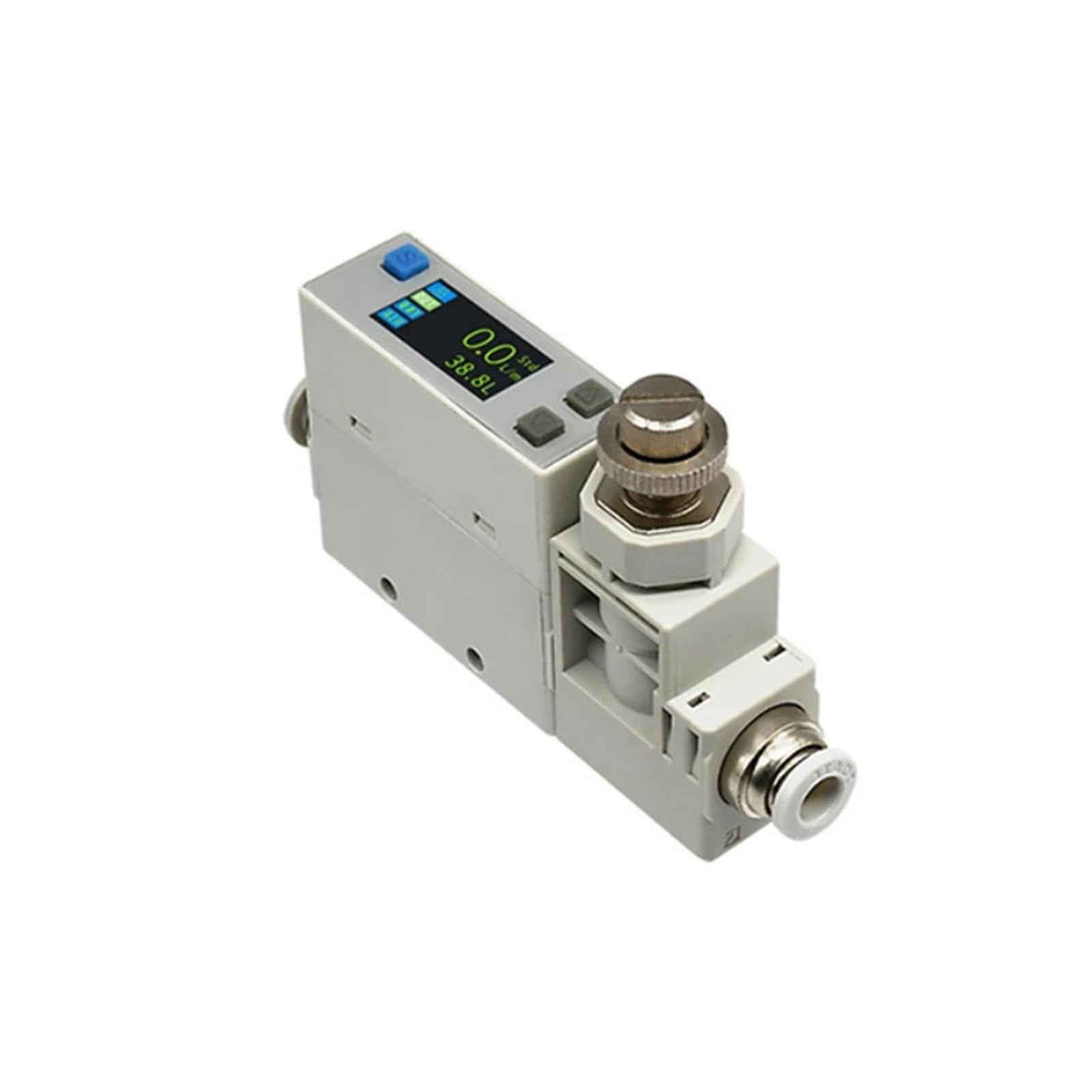 HHB18I Air Mass Flow Sensor 1-5V Output Signal Mini Digital Gas Flow Meter Series 0~200L/min(0-100L Min)