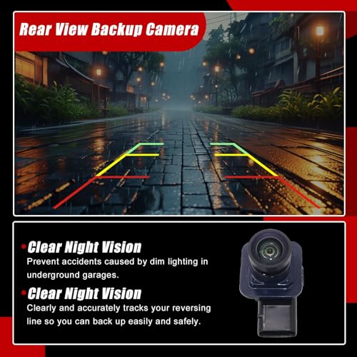 Image of SecosAutoparts Rear View Backup Camera 170 Wide-Angle HD Color Night Vision with Track Lines Compatible with Ford Transit 150 250 350 350HD 2015-2017 Cargo Van 2018 2019#CK4Z-19G490-A CK4Z19G490A