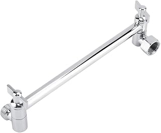 Shower Extension Arm, Full Copper Chrome Plating, Adjustable Shower Extension Arm, Internal Double Gears Thicken Copper Pipe for Bathroom