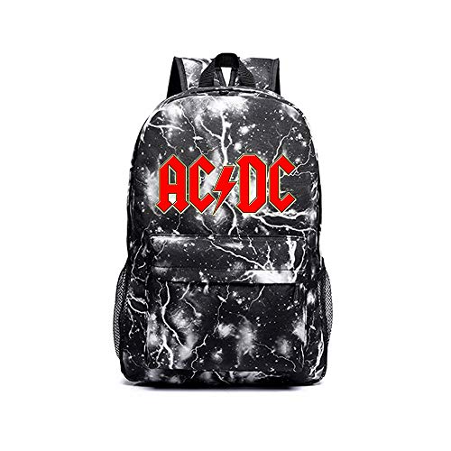 Preisvergleich Produktbild ACDC Freizeitrucksack Große Kapazität Rucksack Professionelle Reise Schlank Leichte Laptoptasche Daypack Schultasche Für Männer Unisex (Color : Black08, Size : 30 X 14 X 45cm)