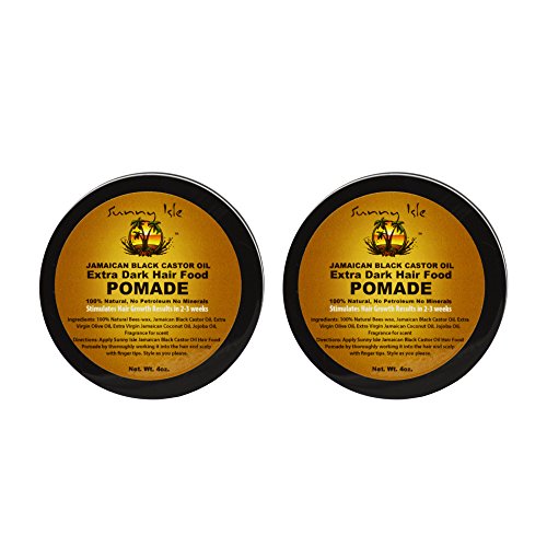 Sunny Isle Jamaican Black Castor Oil Extra Dark Hair Food Pomade 4 oz"Pack of 2"