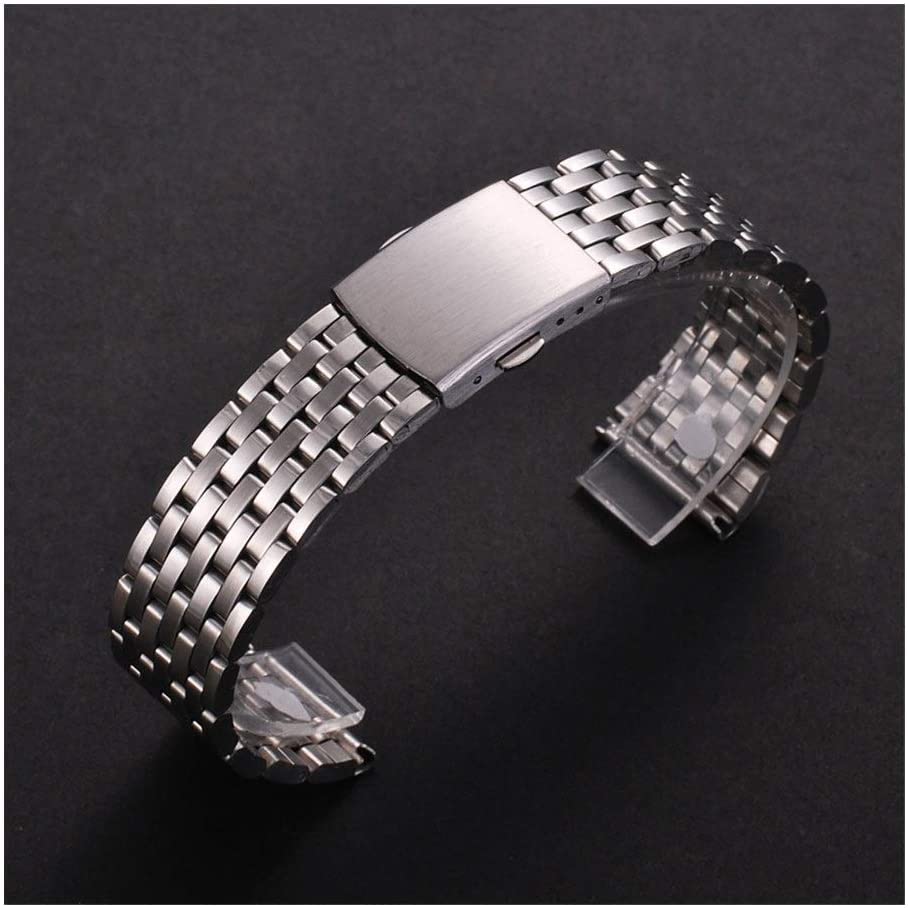 Bracelet de montre en acier inoxydable noir 18mm 20mm 22mm pour montre intelligente S2 S3