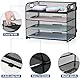 LATERN 4 Stufiger Briefablage Organizer aus Metall Mesh, 32CM x 28CM x 24CM Ausziehbarer Mesh-Papierordner Dokumentenablage mit Griff für Akten Bücher Notizen Papier Zuhause Büro Schule Organisieren