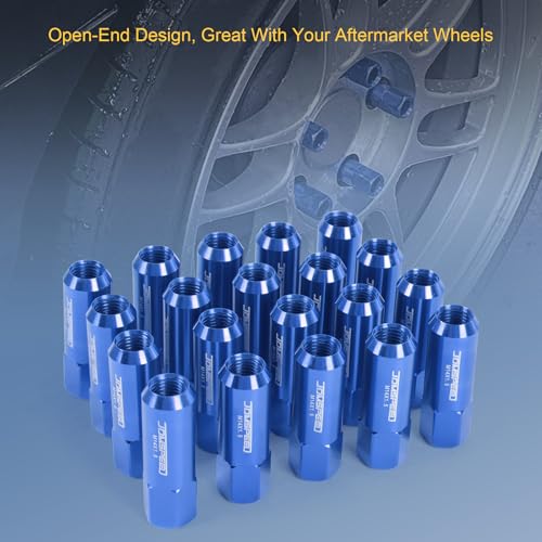 Image of JDMSPEED New Blue 20PCS M14X1.5 60MM Extended Forged Aluminum Tuner Racing Lug Nut