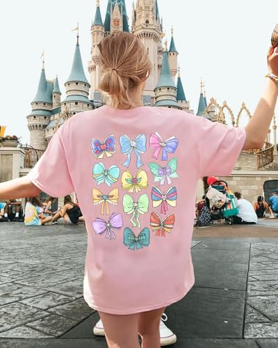 Magic Kingdom Shirts for Women Oversized Princess Castle Graphic Tees Family Holiday Vacation T-Shirt Cute Tops3