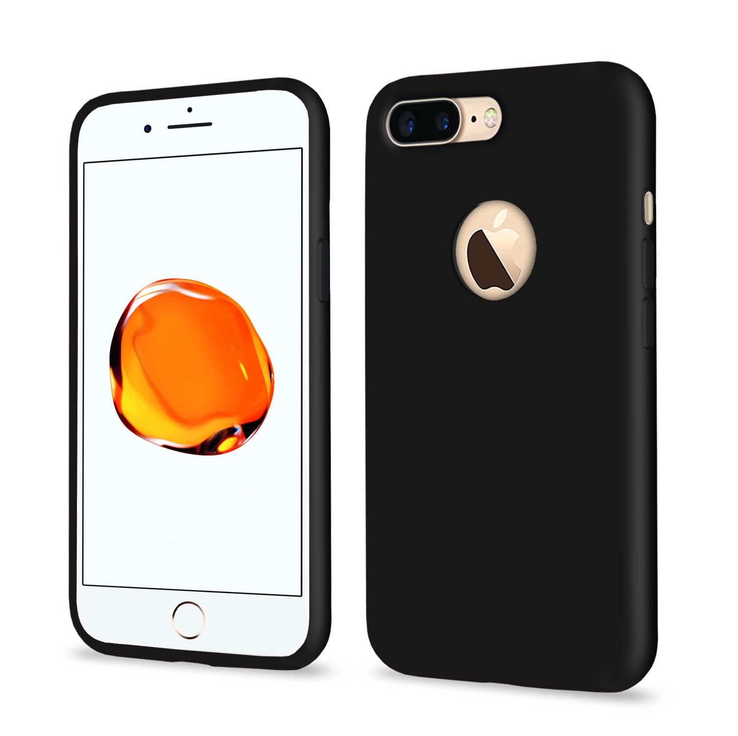 Pikkme Back Cover | Full Camera Protection | Super Soft Silicone | Raised Edges | Bumper Case for iPhone 7 Plus / 8 Plus (Black) (B0CFLK49TH) Amazon Price History, Amazon Price Tracker