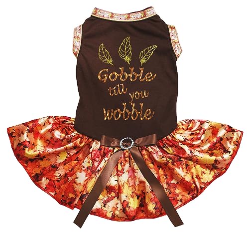 Robe pour chiot confortable Feathers marron taille M