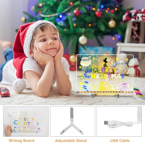 Image of Writing Board with Pen & Light | Led Writing Pad, Diwali Gifts for Family & Friends, Table Lamp, Home & Office Decor Items, Personalized Led Board (Message Board)