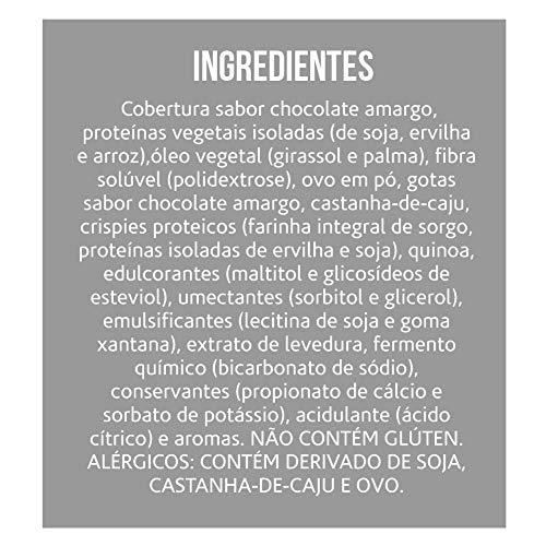 BeLive, be free! Protein Cookie Bar Sabor Castanha de Caju com Chocolate Zero Açúcar, 55g